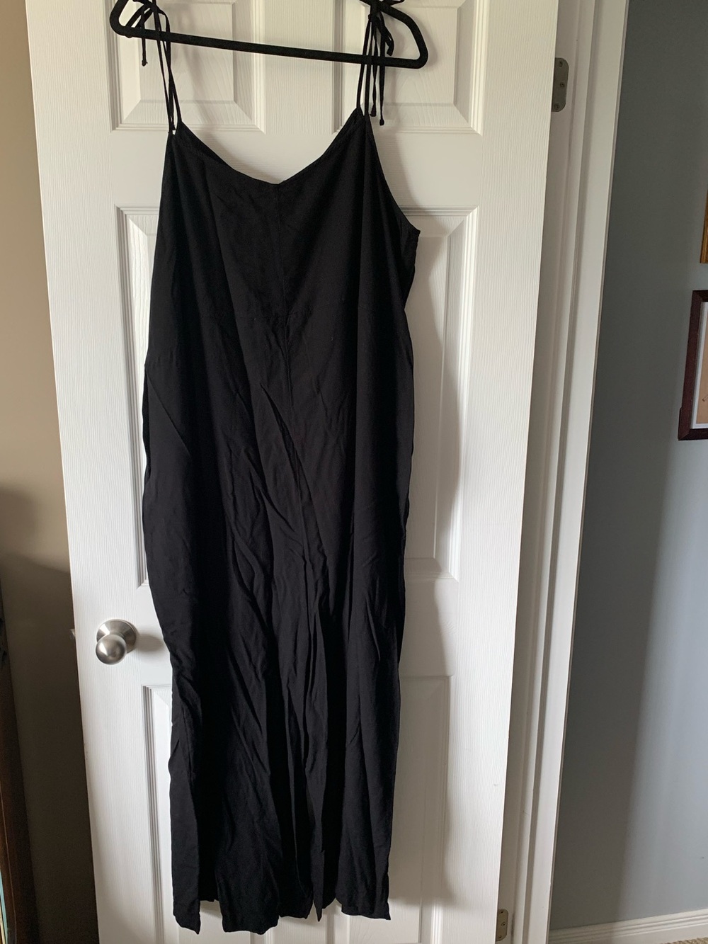 Old Navy Black Tie-Shoulder Wide-Leg Jumpsuit - Picture 5 of 5